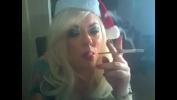 คริปโป๊ BBW Santa Tina Snua Smokes A Filterless Cigarette Using A Holder Christmas