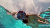 หนังโป๊ใหม่  Hot brunette slut Candy swims underwater 2024