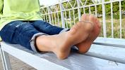 คริปโป๊ Tan Nylon Soles With Blue Jeans Teasing On The Bench ดีที่สุด ประเทศไทย