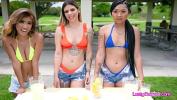 หนัง18 Interracial bikini besties sharing dick in foursome Mp4